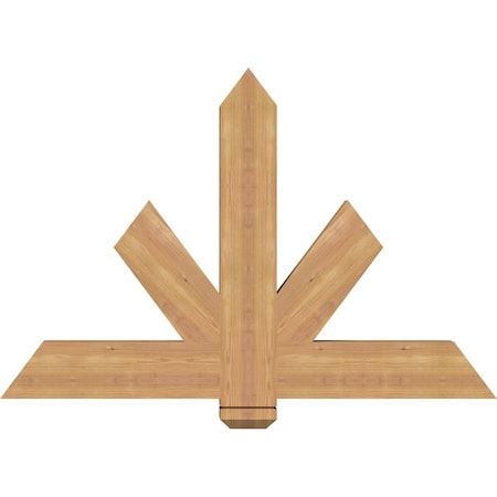 Ekena Millwork Kennewick Timber Gable Bracket, Western Red Cedar, 48"W x 32"H x 3 1/2"D x 5 1/2"F, 16/12 Pitch GBW048X32X0406KEN00SWR